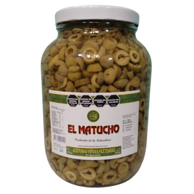 Aceitunas Verdes Fileteadas 2000 gramos