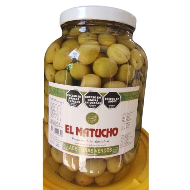 Aceitunas Verdes con Carozo Premium (N00) 2000 gramos